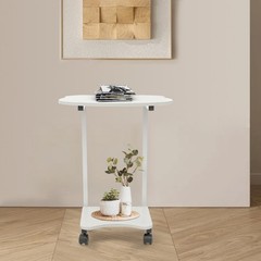 Over the Bed Side Table Wheels Hospital Overbed Rolling Tray Bedside USA