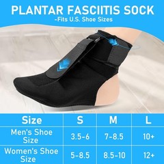 Plantar Fasciitis Night Splint Foot Brace with Arch Support Heel Pain Relief