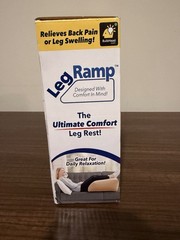 BulbHead Leg Ramp Inflatable Contoured Leg Elevation Pillow Beige 24 in