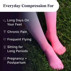 Graduated Compression Knee High Socks 15-20mmHg – Soft, Breathable Support, Unis