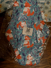Reusable Menstrual Cloth Pads / Panty Liners 5 PC Set, Colorful -Sea Life/Fox