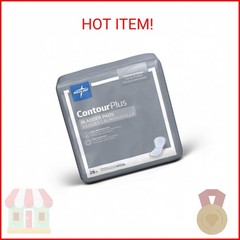 Medline ContourPlus Bladder Control Pads, Ultimate Absorbency, 8 x 17 Inches, Ba