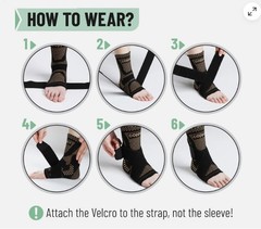 Copper Fit Dr JK Ankle Brace for Women/ Men, Large 1 Pair Adjustable #182