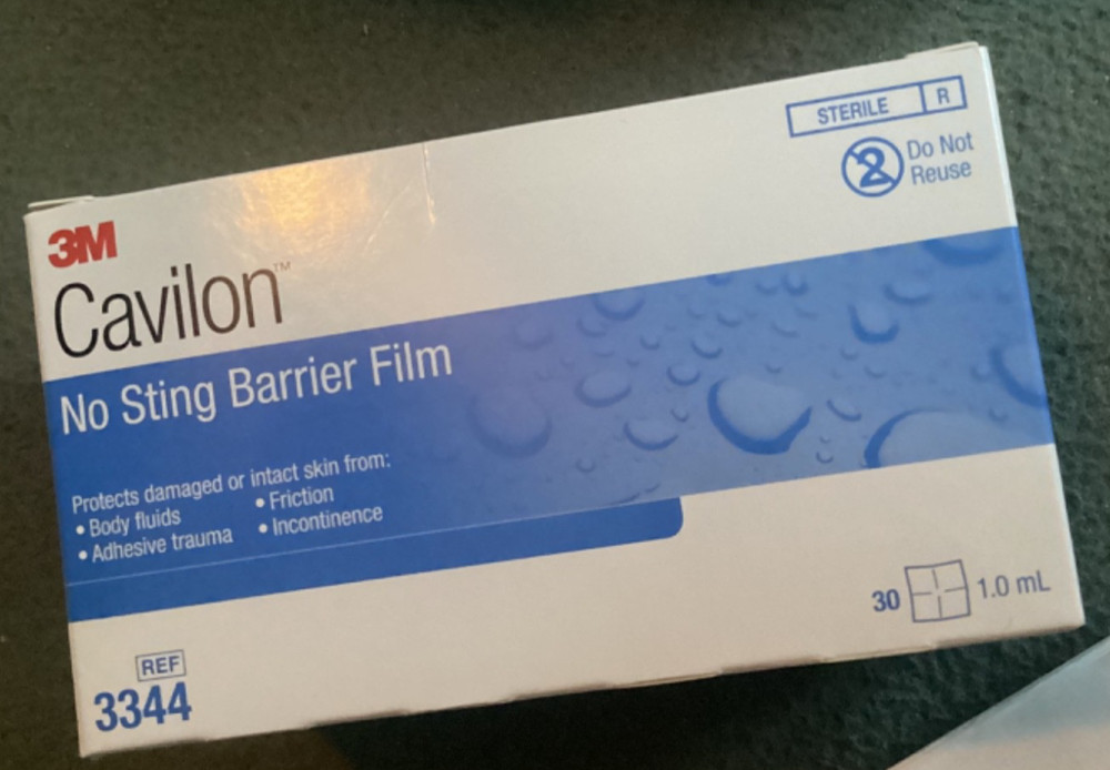 CAVILON 3M NO STING BARRIER FILM. #3344. BOX OF 30. 1.0ml.