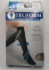 Truform Medical 15-20 mmHg Compression Thigh High Socks Beige Large 1773LBM. 333
