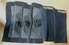 3 Pairs Black Open-Toe Compression Athletic Quarter Socks Cushioned Unisex