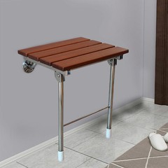Wall-Mounted Folding Shower Seat Solid Wood Bench 15 × 12 350 lb