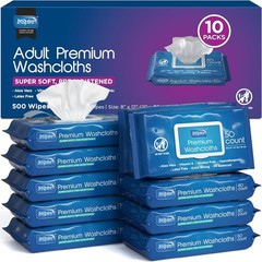 Moist Cleansing Wipes for Seniors | 500 Count 8×12 Inch Disposable Cloths
