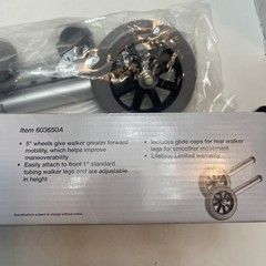 Lumex 5” Walker Wheels Improves Moving Attach to 1″ Standard Tubing ,Adjustable