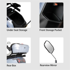 1000W Four wheel Travel Mobility Scooter 60V 20AH battery Motor for Adult Senior