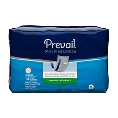 Prevail Male Guards with Adhesive Strip, 13 Inch ,Bag of 14, 6 Pack