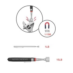 3 Pack Pick-up Tool Set – Extendable Magnetic Pick Up Tools and Flexible Grab…