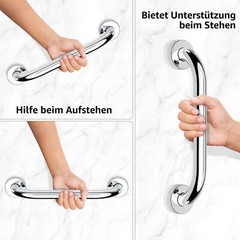 2Pcs Stainless Steel Grab Bar Bathroom Safety Handicap Shower Tub Handle Support