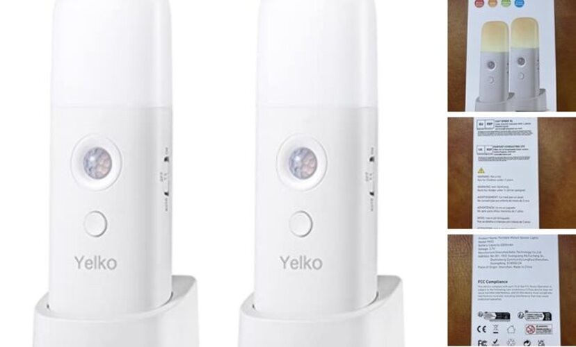 Motion Sensor Night Light, 2000mAh Rechargeable Night Two Pack Cool White