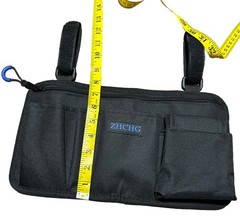 Wheelchair Armrest Bag with Cup Holder, Walker Bag. Black & Blue See Description