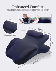 Sweet Spot Pillow, Memory Foam Medium(22.62“L×14.82“W×8.97“H), Navy Blue