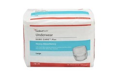 72 Count Incontinence Underwear (4 Packs 18) Heavy Unisex Large Cardinal Health