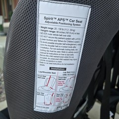 Inspired by Drive Spirit APS Special Needs Car Seat Black Gray 25-130 lbs EUC