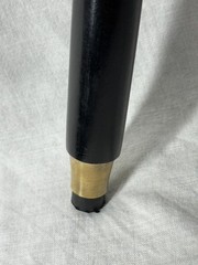 Handcrafted Wooden Walking Cane Stick Bronze Floral Handle Black/Brown Cane