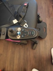 Jazzy Air 2 Power Wheelchair Black Pink Joystick Adjustable Footrests Armrests