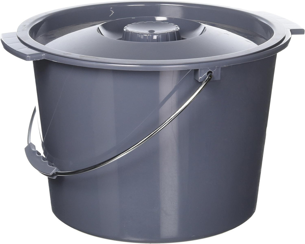 New Commode Bucket with Lid and Handle Case