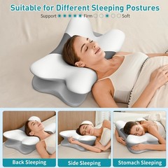 Ergonomic Cervical Pillow for Neck Pain Relief – Memory Foam Support