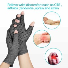 Copper Compression Gloves Medical Arthritis Pain Relief Hand Support Brace USA
