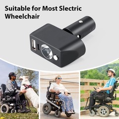 Electric Wheelchair Led Light Power Wheelchair Accessories,3 Pin XLR Head Hig…