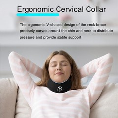 Neck Brace for Sleeping and Posture Correction, Soft Foam Braces Black
