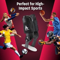 Active Ankle T2 Ankle Brace, Black Ankle Support for Men & Women, Ankle Braces f