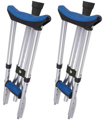 Muletas plegables de aluminio con cojines acolchados para adultos y niños, Nuevo