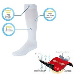 3 Pairs Copper Compression Socks (8-15mmHg) Moisture Wicking Support Stockings