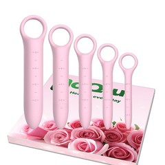 Silicone Dilators for Pelvic Floor for Women with Fine Scales, 5-Pack Pink with