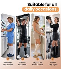 Breathable Compression Socks 20-30mmHg Knee High for Travel & Athletic – 2 Pairs