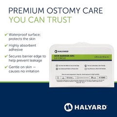 55661 HALYARD Ostomy Elastic Barrier Strips, Half-Circle Hydrocolloid