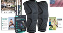 Lightweight Non-Slip Knee Brace Sets for Active Lifestyles – 2 Sleeves Included