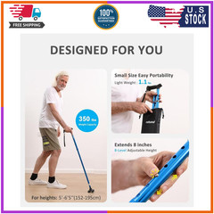 REHAND Foldable Pivot Walking Cane – Adjustable Height, Self‑Standing, Soft Grip