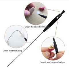 10 Packs Multifunctional Hearing Aid Cleaning Kits with Brush and Wire Cleaner