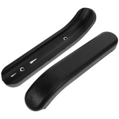 1 Pair Universal Durable Wheelchair Armrest Pads PU Material Black Covers