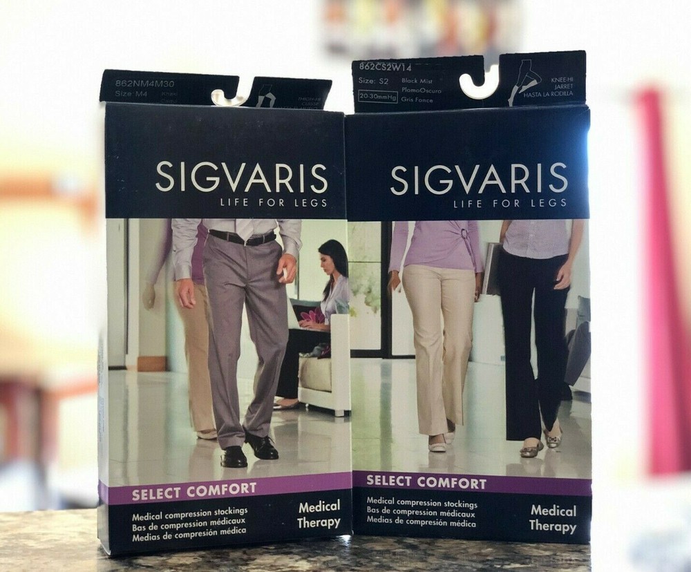 Sigvaris Select Comfort 30-40 mmHg Medical Compression Calf/Knee Stockings 863