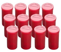 12 Pack Multi-Use 13 Dram Pop Top Empty Pill Containers, Waterproof Airtight