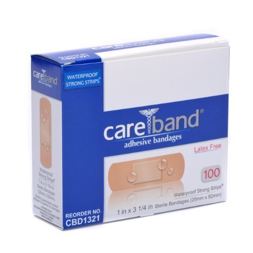 Waterproof Adhesive Bandages 1×3.25 100/box 100 Count (Pack of 1)