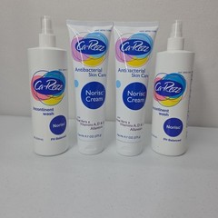 2 Ca-Rezz Skin care Norisc Cream 9.7 oz + 2 Incontinent Wash 16 Oz Exp 01/2028