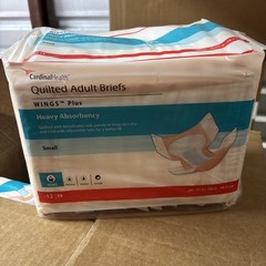 Wings Plus Quilted Incontinence Brief S Quilted 66032A 54 96 Ct