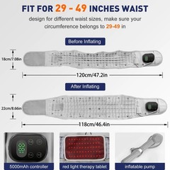 Heating Massager Belt Lumbar Waist Heating Brace Support Compress Belt Portable