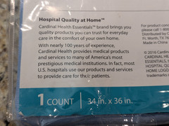 Cardinal Health Reusable Underpad White 34 inch x 36 inch
