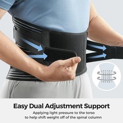 Tcare Sports Back Braces for Lower Back Pain Relief with 6 Stays,Breathable Back