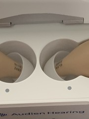 Audien Atom Pro 2 Rechargeable OTC Hearing Aids Open Box UV Cleaning