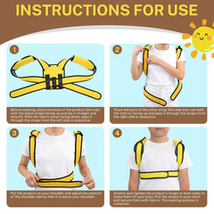 Kids Posture Corrector Back Brace Boys Girls Breathable Adjustable Support M