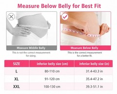 3 in 1 Maternity Support Belt Pregnancy Belly Band Back Brace Beige L XL 2XL
